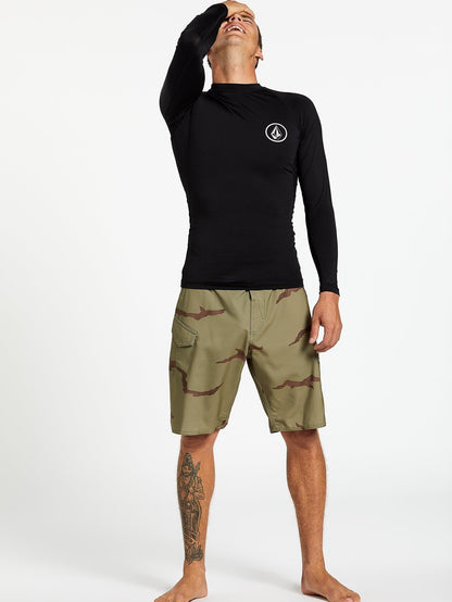 Lido Solid Mod 20" Boardshorts - LIGHT ARMY