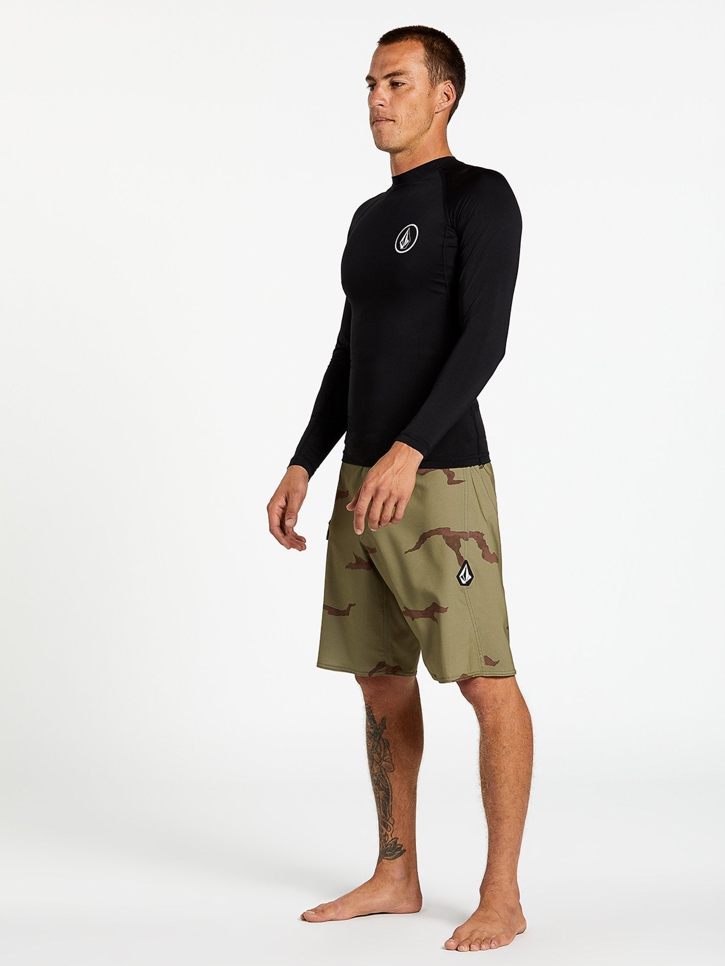 Lido Solid Mod 20" Boardshorts - LIGHT ARMY