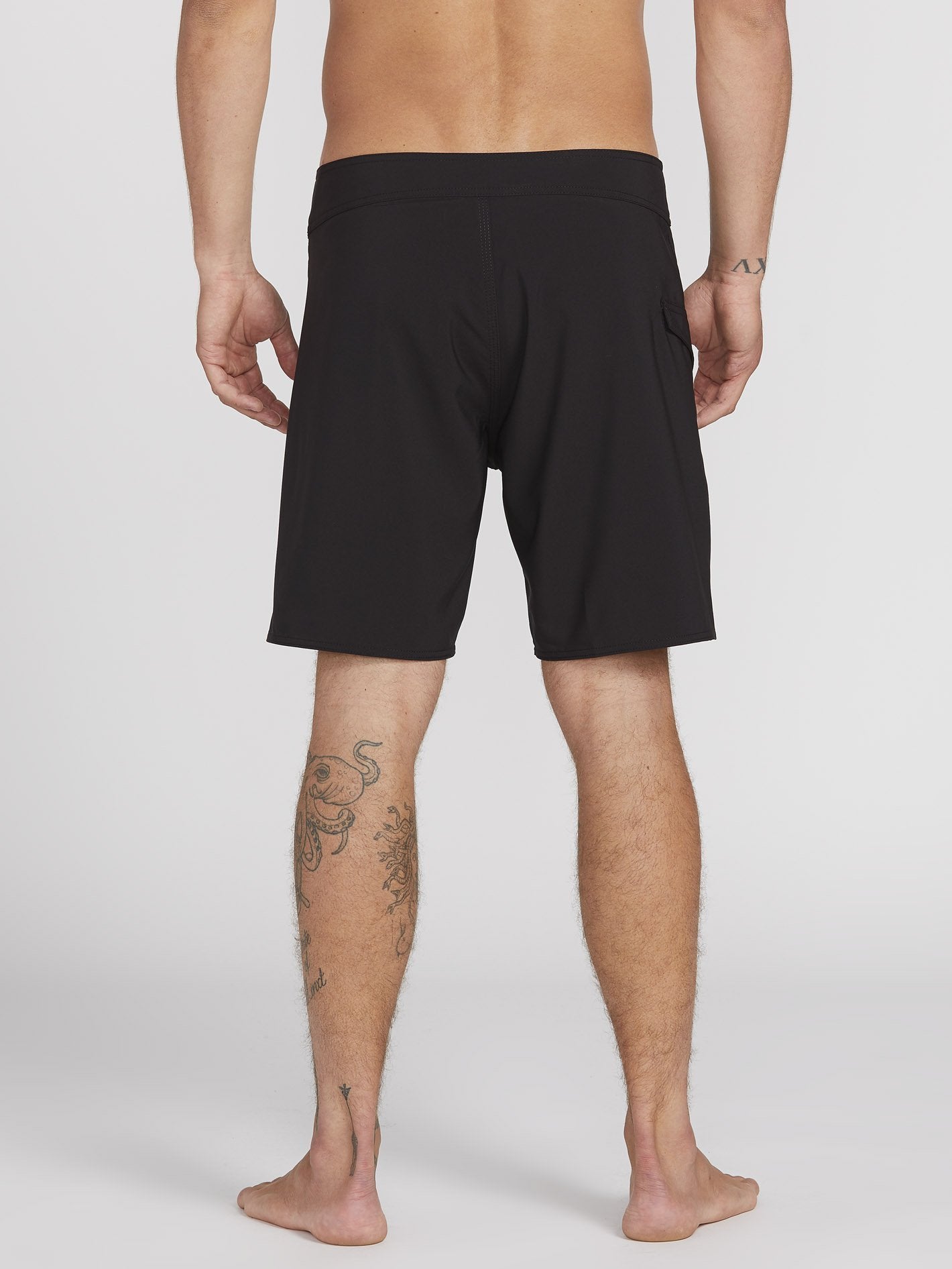 Boardshort Lido Solid Mod 18" - BLACK