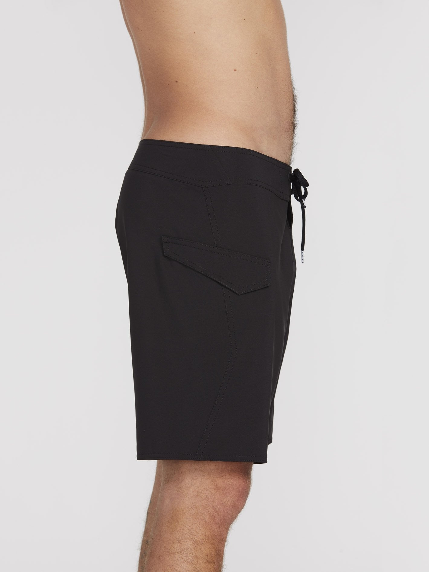 Boardshort Lido Solid Mod 18" - BLACK