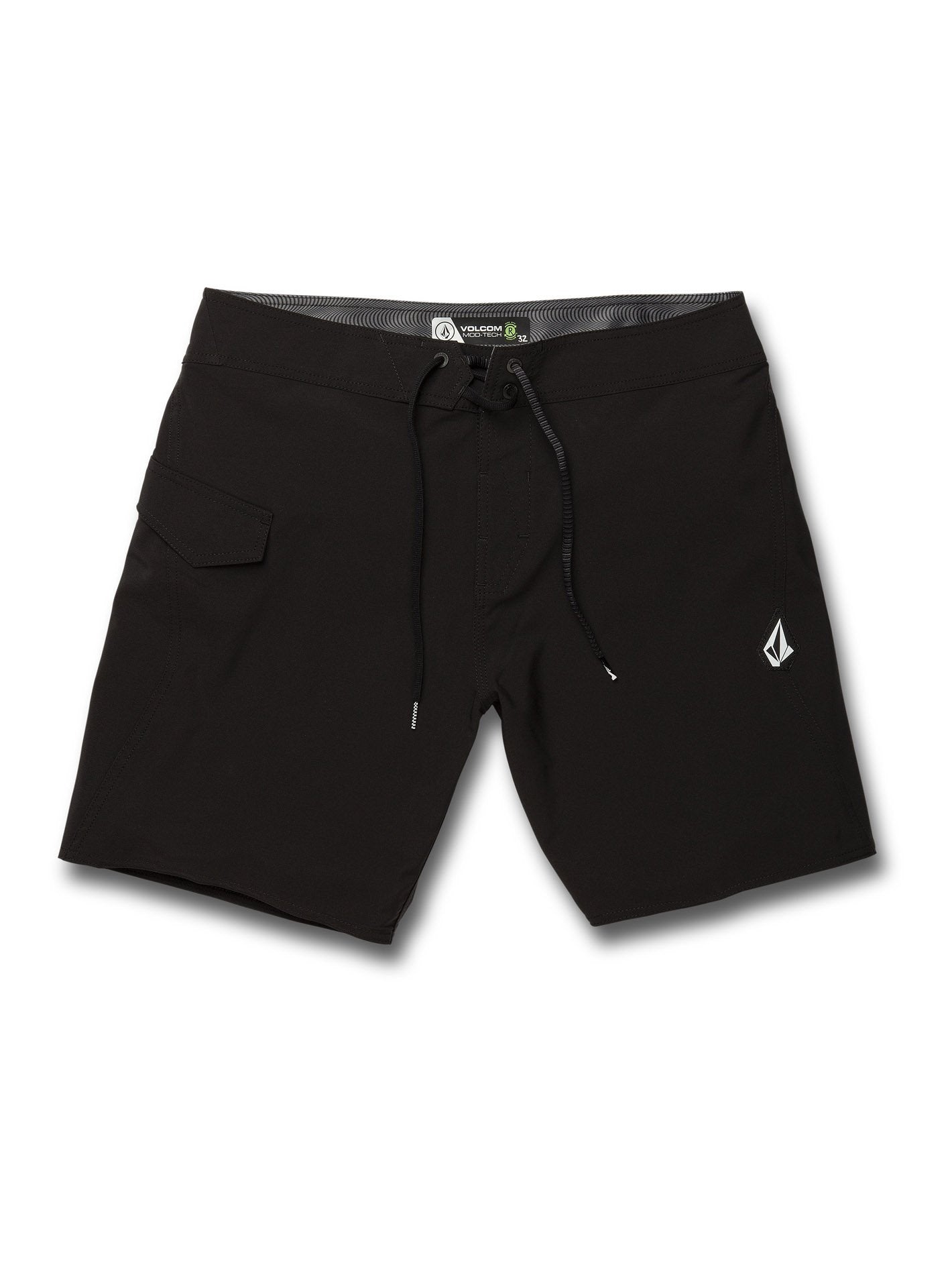 Boardshort Lido Solid Mod 18" - BLACK