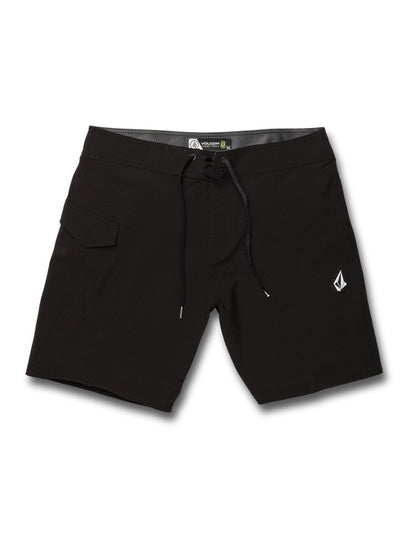 Boardshort Lido Solid Mod 18" - BLACK