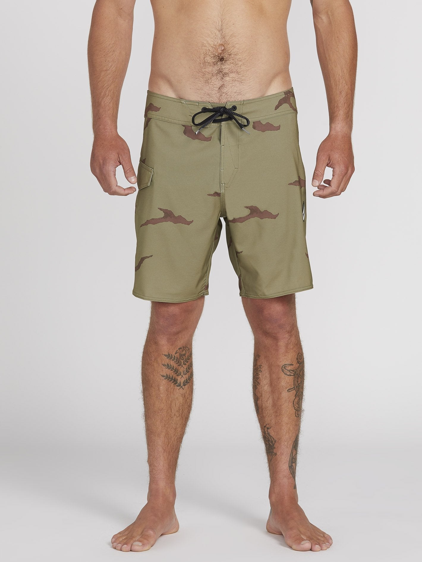 Lido Solid Mod 18" Boardshorts - LIGHT ARMY