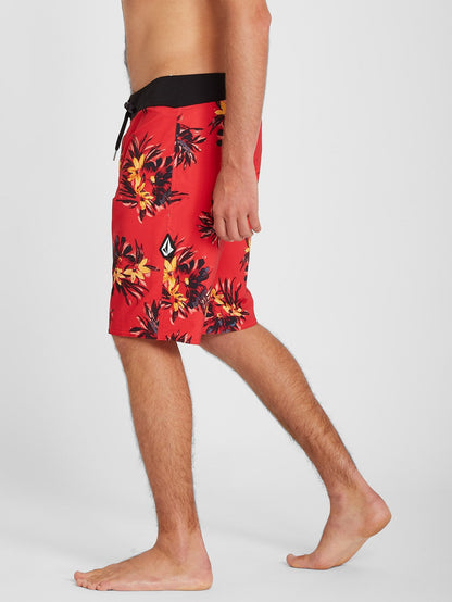 Mod Lido Print 20" Boardshorts - Karminrot