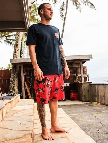 Mod Lido Print 20" Boardshorts - Karminrot