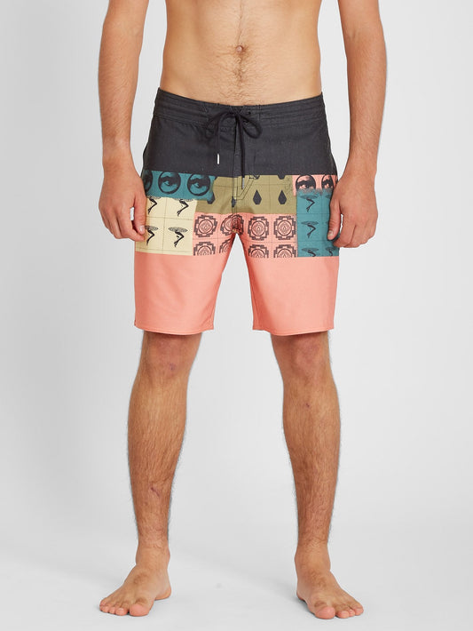 Tropic Blotter Panel 18" Boardshorts - Schwarz