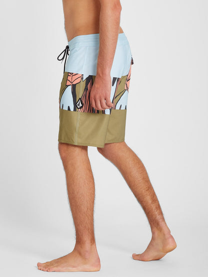 Tropic Blotter Panel 18" Boardshorts - Old Mill