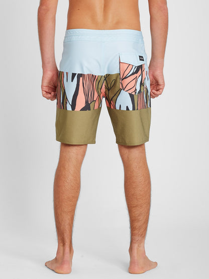 Tropic Blotter Panel 18" Boardshorts - Old Mill