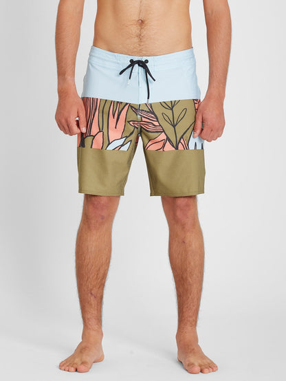 Tropic Blotter Panel 18" Boardshorts - Old Mill