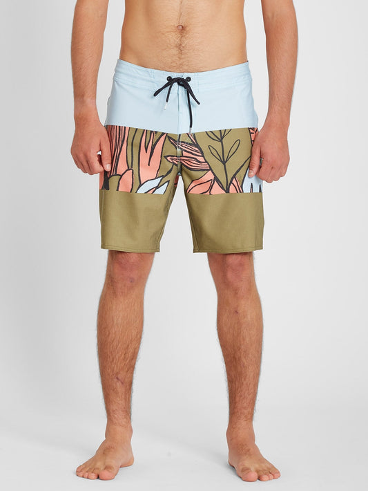 Tropic Blotter Panel 18" Boardshorts - Old Mill