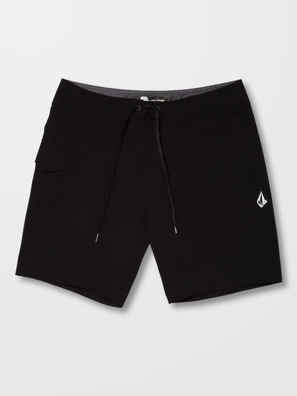 Lido Solid Mod 18" Boardshorts - BLACK