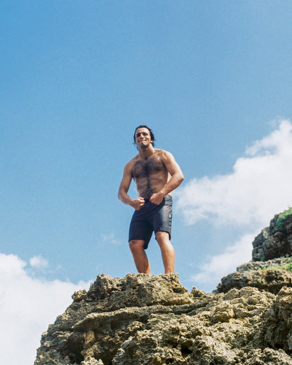 Lido Solid Mod 18" Boardshorts - BLACK