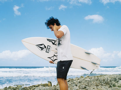 Lido Solid Mod 18" Boardshorts - BLACK