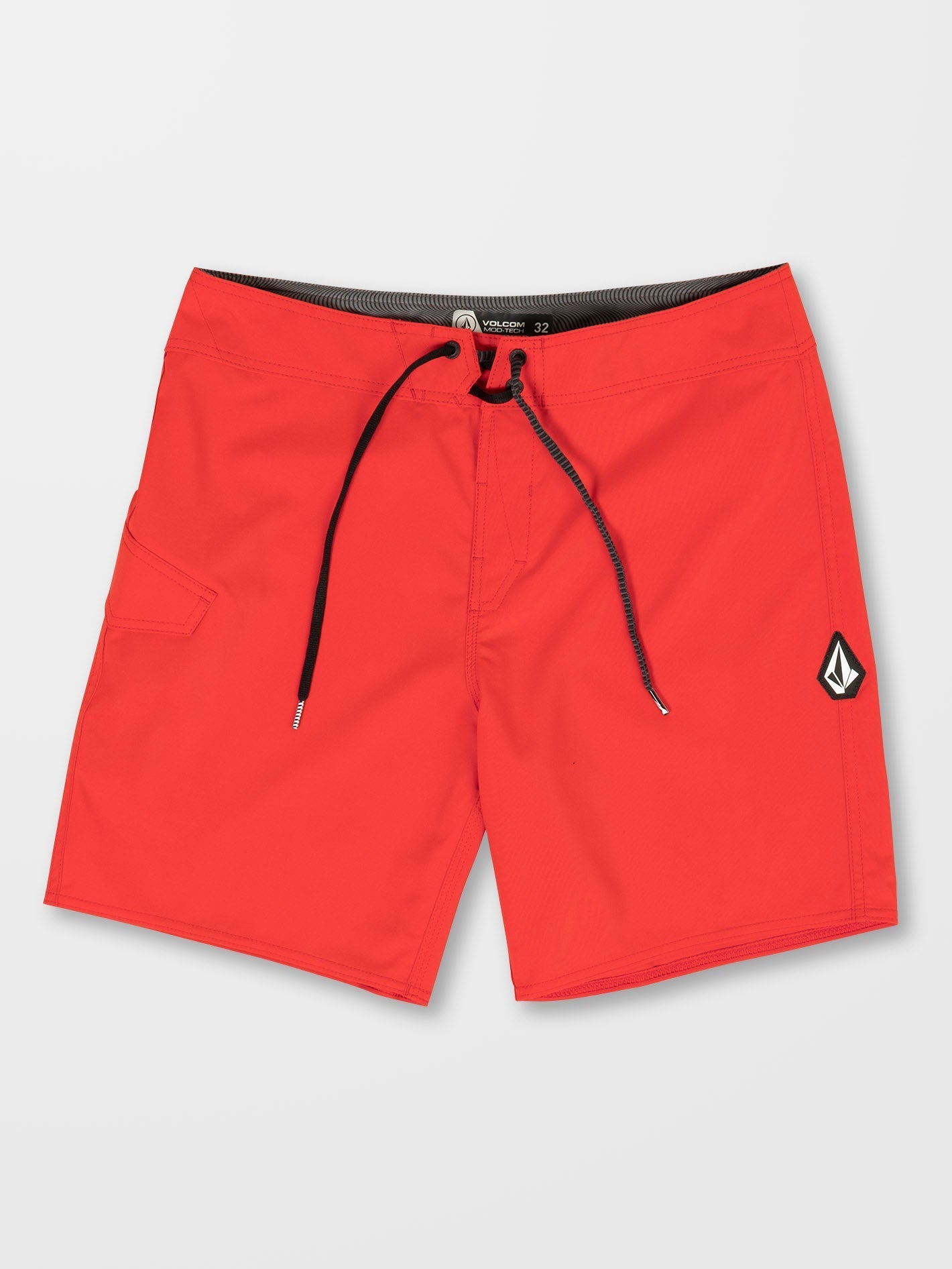 Lido Solid Mod 18" Boardshorts - RIBBON RED