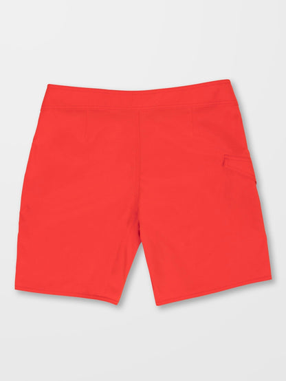 Lido Solid Mod 18" Boardshorts - RIBBON RED