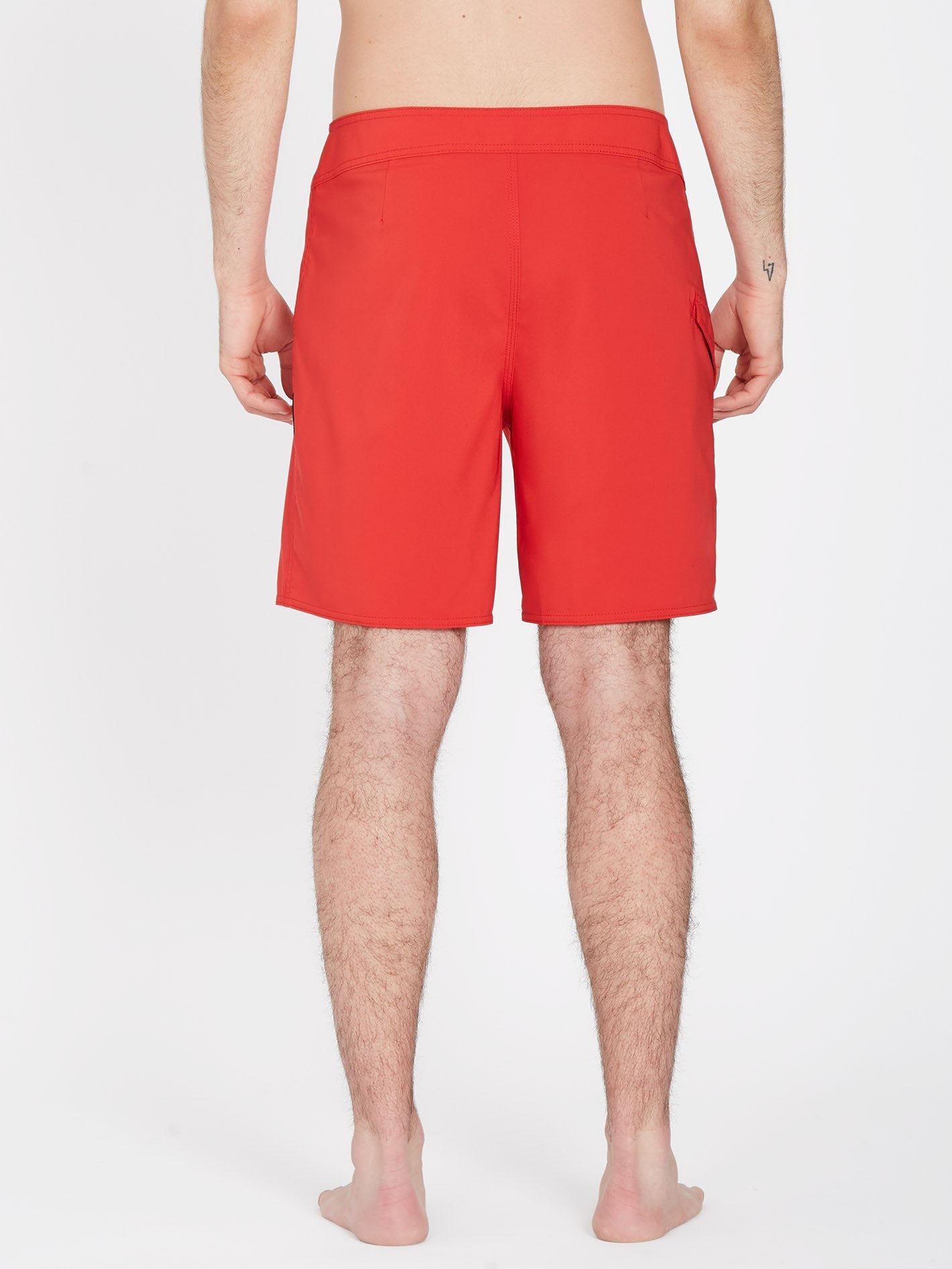 Lido Solid Mod 18" Boardshorts - RIBBON RED