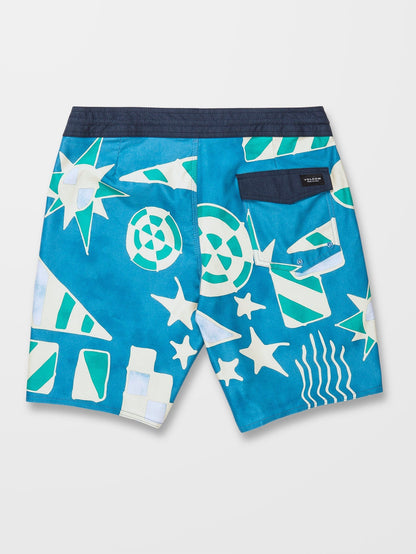 Geo Stoney 19" Boardshorts - AGED INDIGO