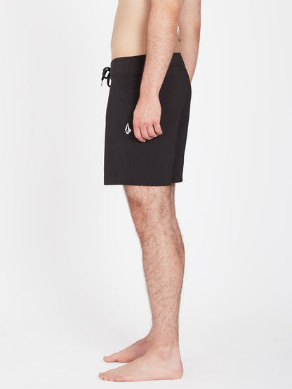 Lido Solid Mod 16" Boardshorts - BLACK