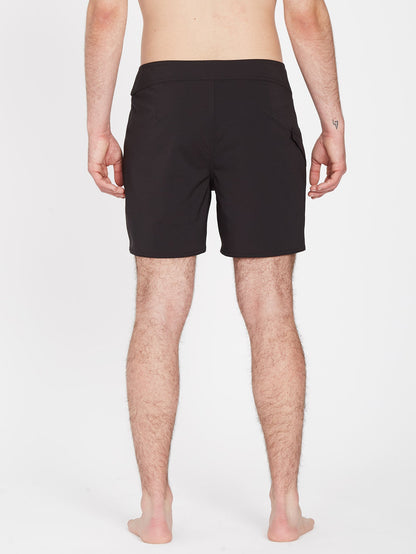 Lido Solid Mod 16" Boardshorts - BLACK