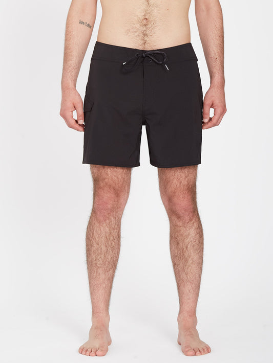 Boardshort Lido Solid Mod 16" - BLACK