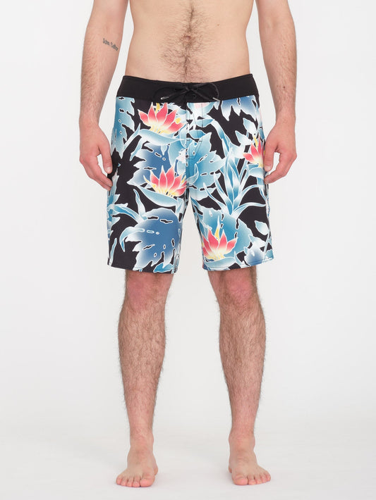 Leaf It Mod 19" Boardshorts - BLACK