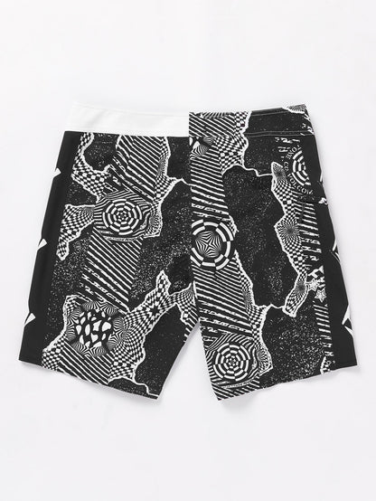 Lido Iconic Mod 19" Boardshort - SCHWARZ WEISS