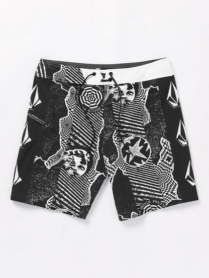 Lido Iconic Mod 19" Boardshort - SCHWARZ WEISS