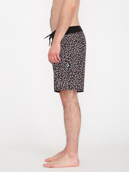 Boardshort Asphalt Beach Mod 18" - BLACK