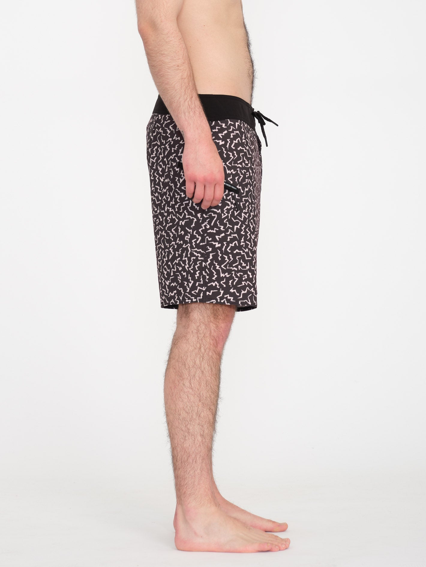 Boardshort Asphalt Beach Mod 18" - BLACK