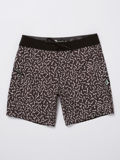 Boardshort Asphalt Beach Mod 18" - BLACK