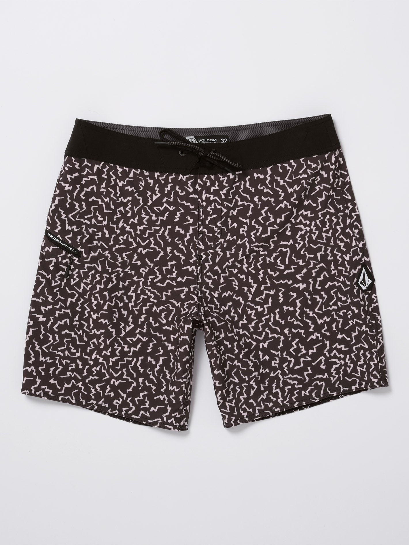 Boardshort Asphalt Beach Mod 18" - BLACK