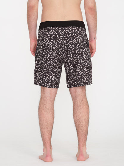 Boardshort Asphalt Beach Mod 18" - BLACK