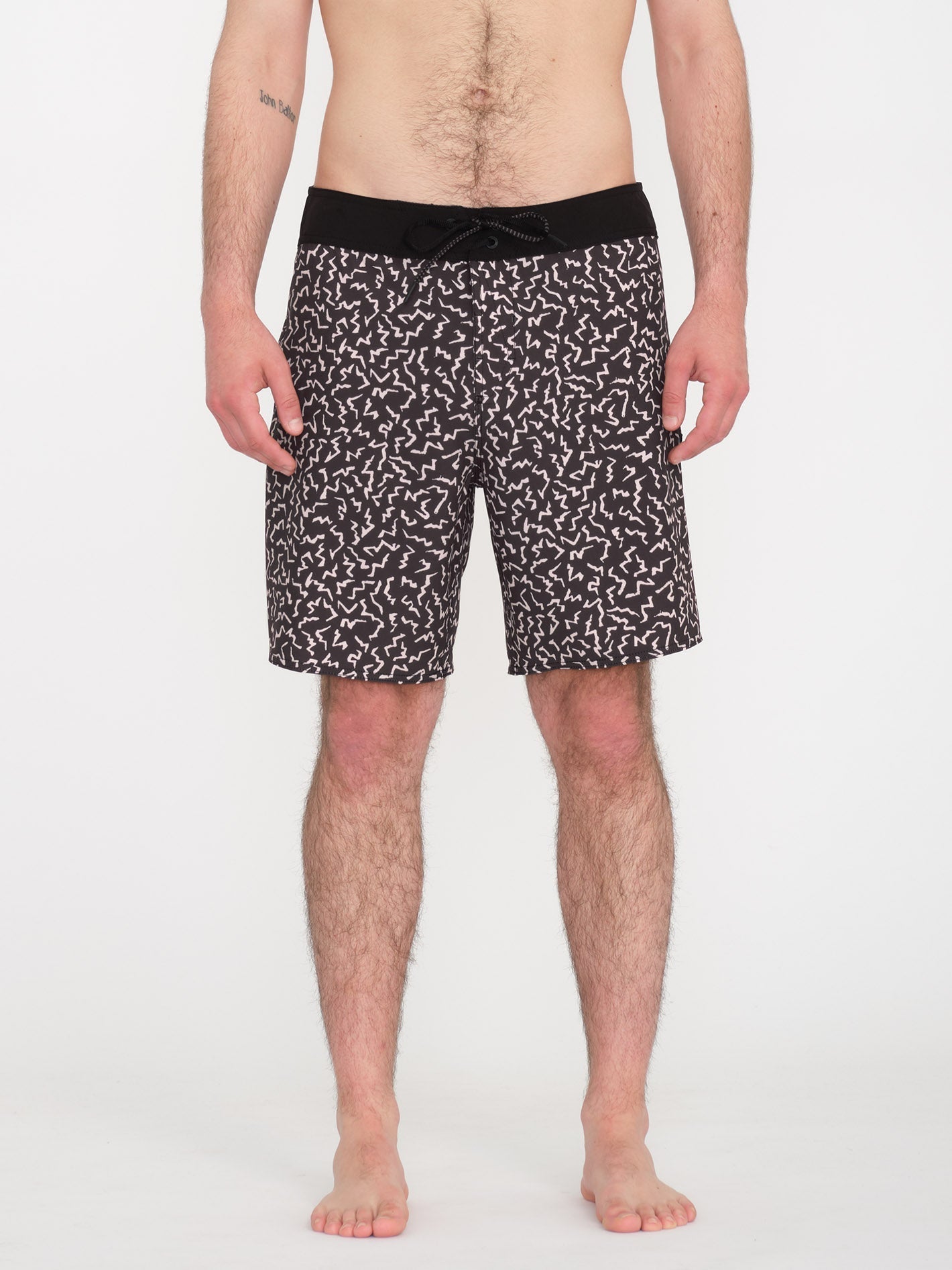Boardshort Asphalt Beach Mod 18" - BLACK