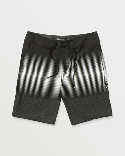 Lido Stripe Mod 20" Boardshorts - SCHWARZ