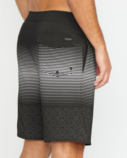 Lido Stripe Mod 20" Boardshorts - SCHWARZ