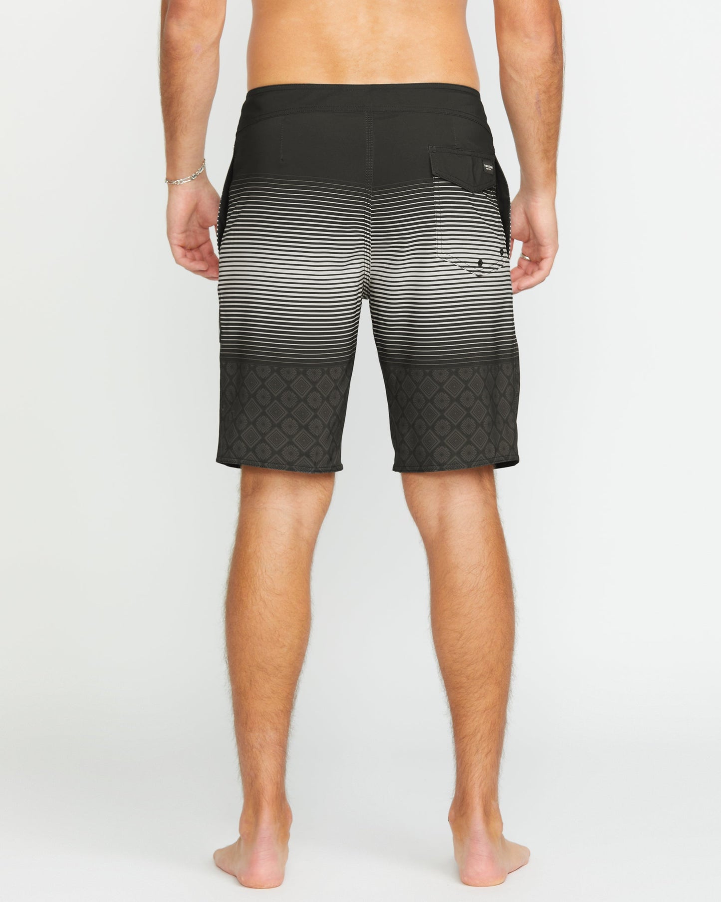 Lido Stripe Mod 20" Boardshorts - SCHWARZ