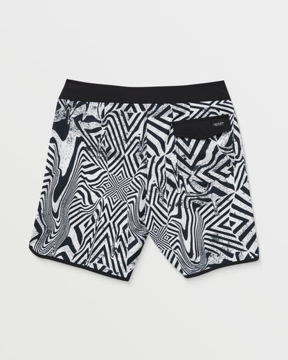 Infuse Scallop Mod 19" Boardshorts - Weiß Schwarz