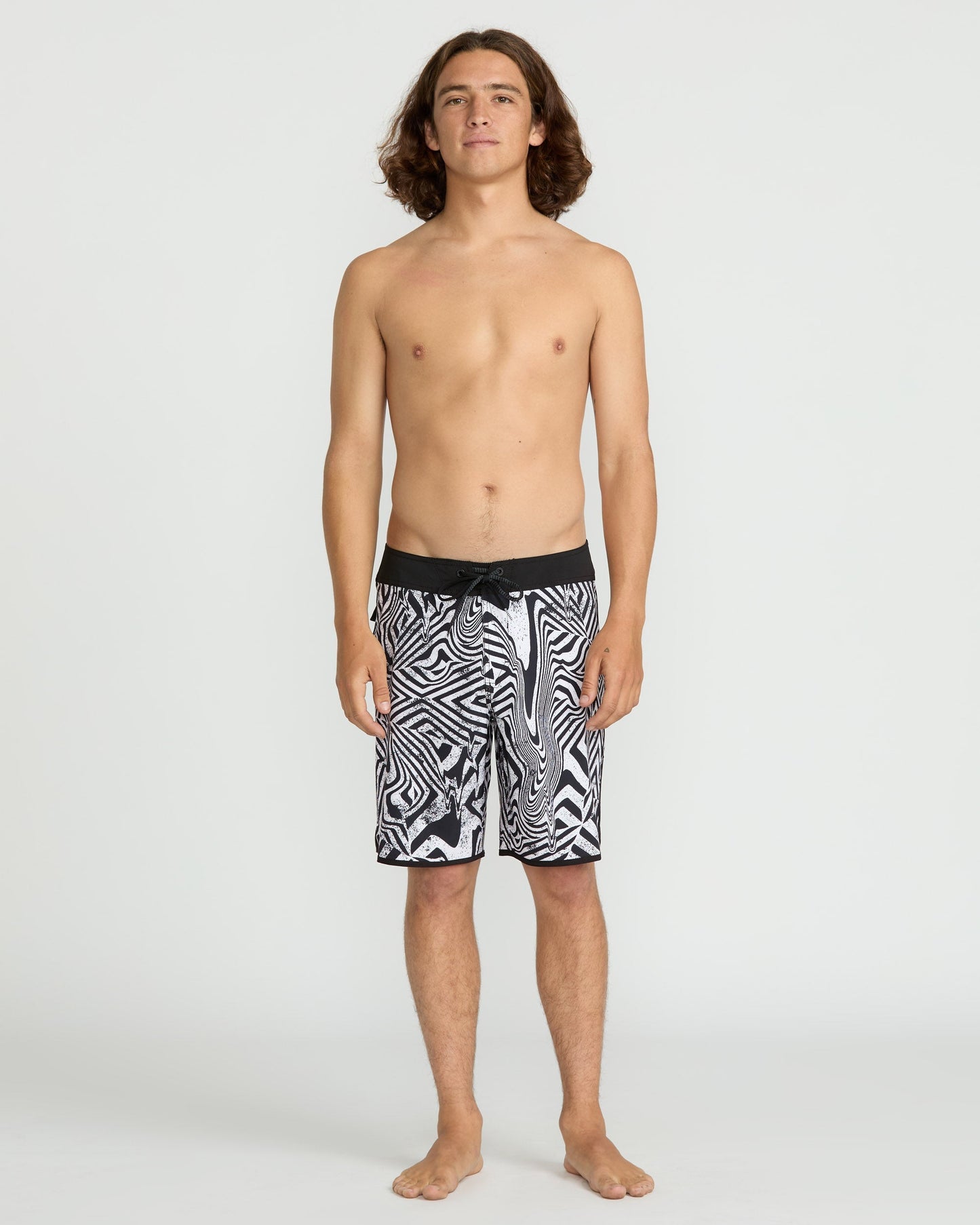 Infuse Scallop Mod 19" Boardshorts - Weiß Schwarz
