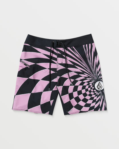 Spiral Stn Mod 20" Boardshorts - STEEL PURPLE