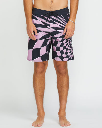 Spiral Stn Mod 20" Boardshorts - STEEL PURPLE