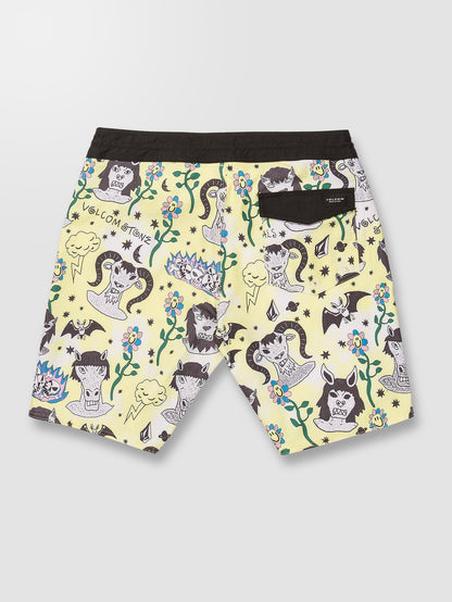 Surf Vitals Ozzy Stoney 19" Boardshort - GLIMMER YELLOW