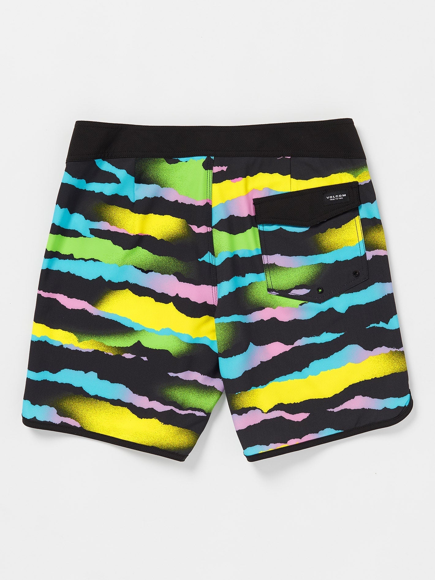 Boardshort Zebra Shield Scallop Mod 18" - Black