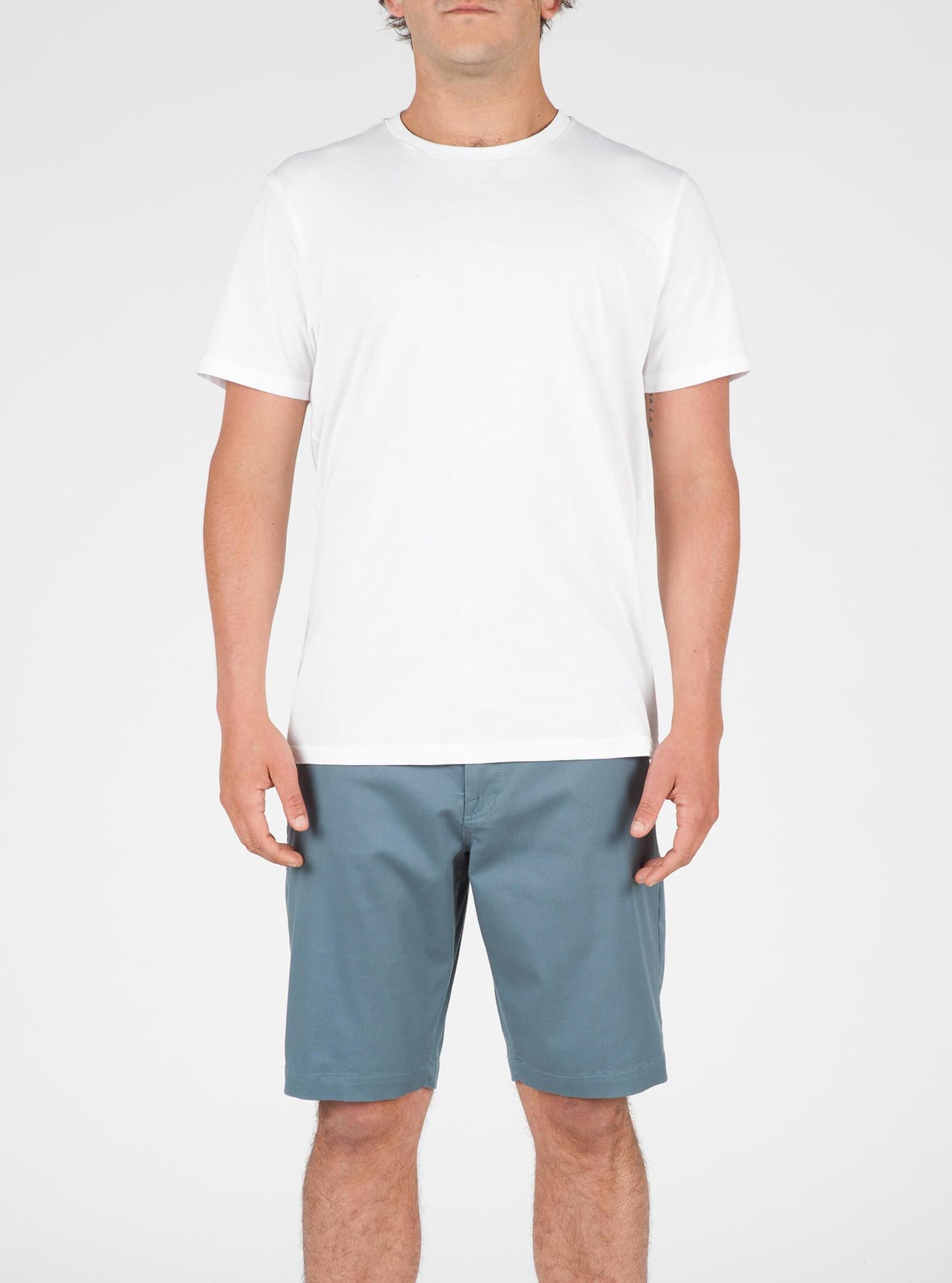 Frickin Modern Stretch Chino Shorts - Ash Blue