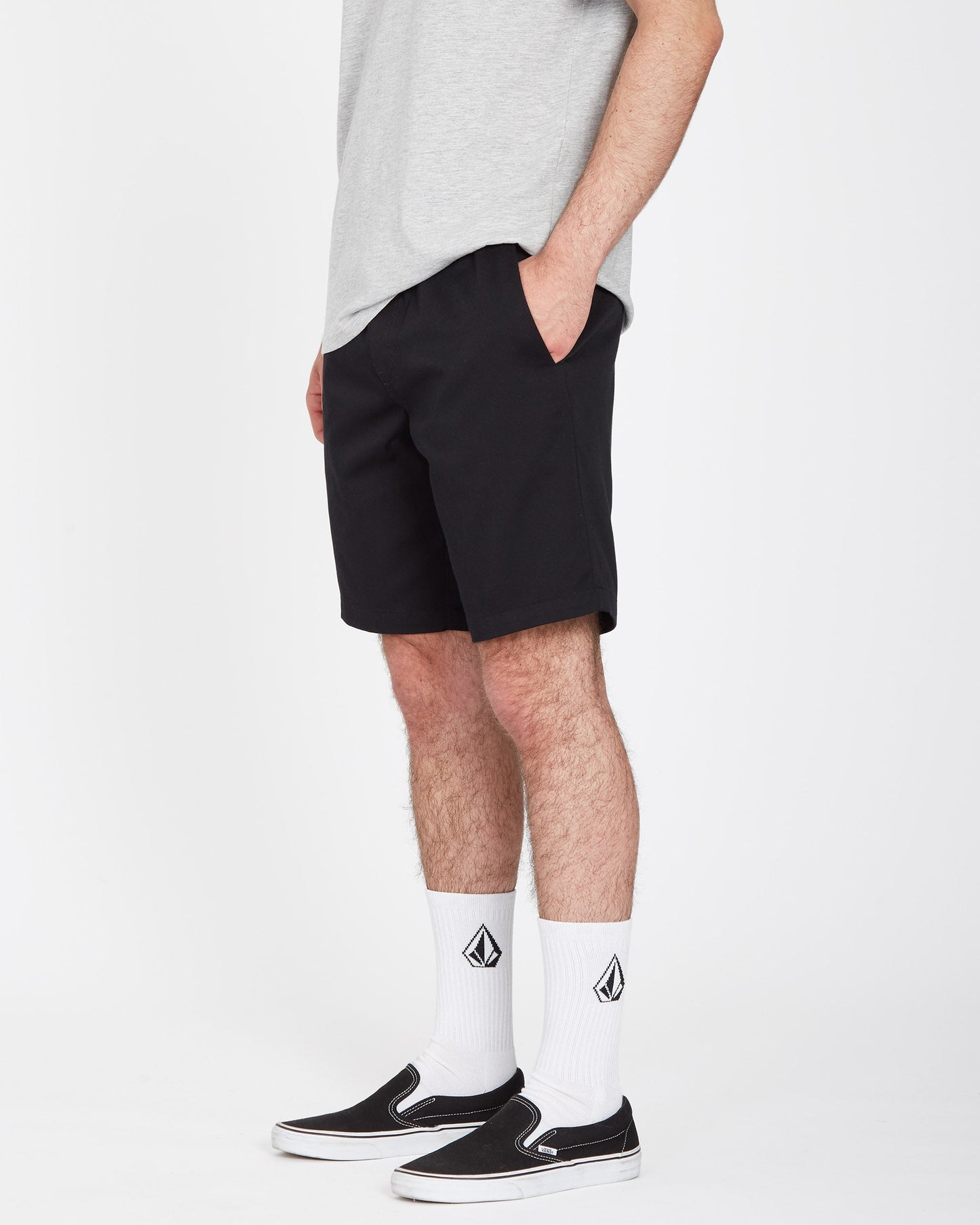 Frickin 19" Shorts mit elastischer Taille - SCHWARZ