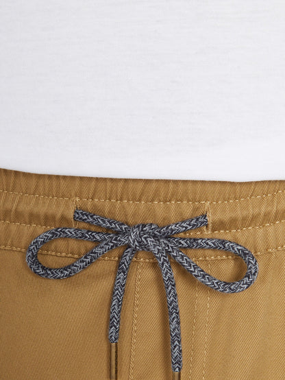 Frickin' Shorts mit elastischer Taille, 19 Zoll – DUNKELKHAKI