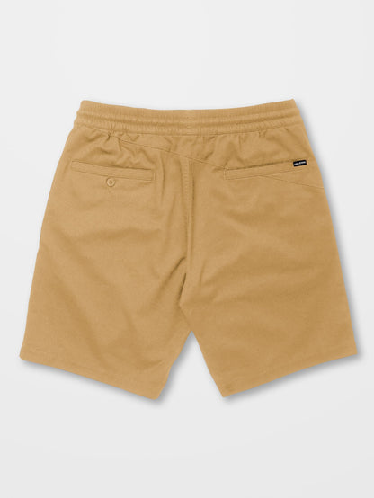 Frickin' Shorts mit elastischer Taille, 19 Zoll – DUNKELKHAKI