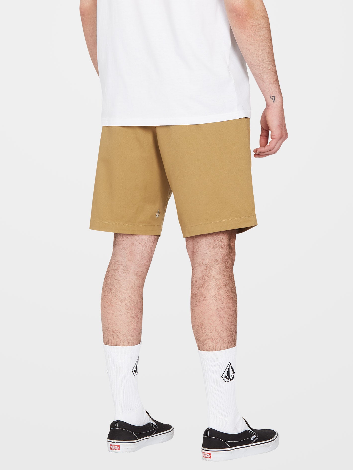 Frickin' Shorts mit elastischer Taille, 19 Zoll – DUNKELKHAKI