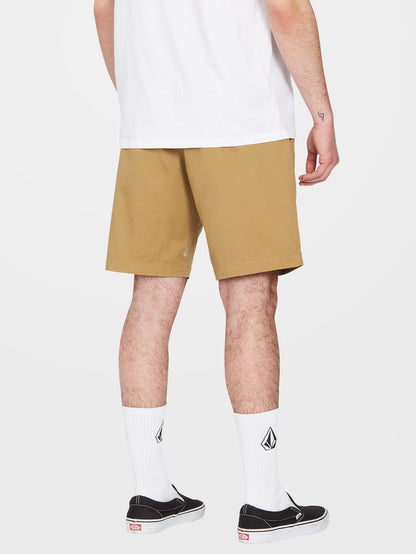 Frickin' Shorts mit elastischer Taille, 19 Zoll – DUNKELKHAKI