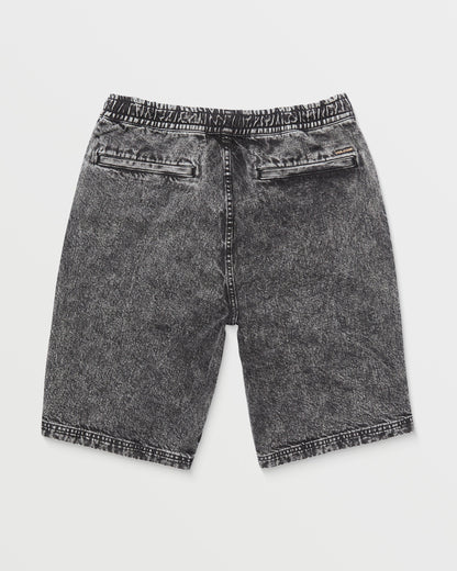 Freazy – Lockere Shorts mit elastischer Taille, 22 Zoll – Helles Säureschwarz