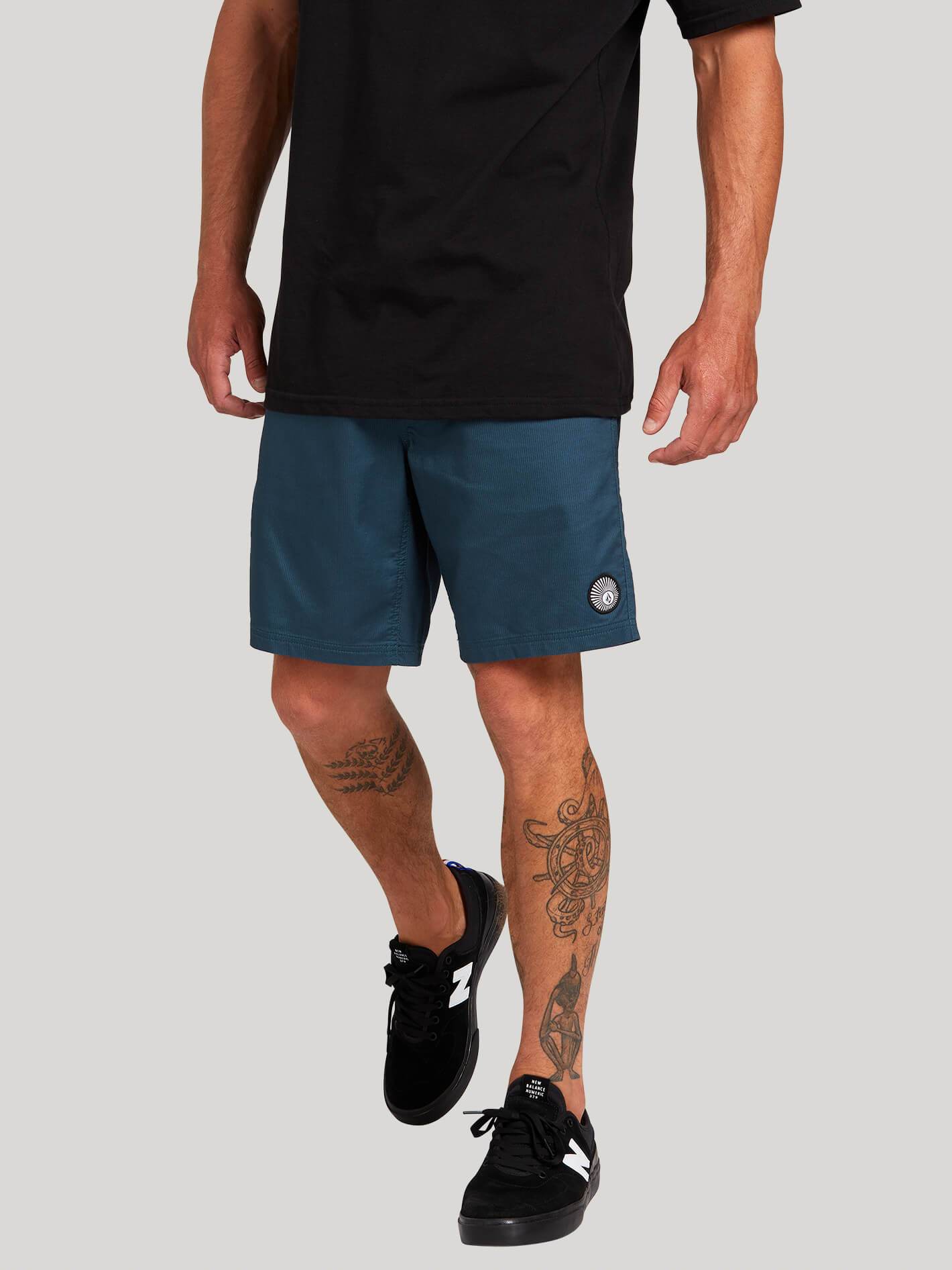 Mongrol 18" Shorts mit elastischer Taille - Verblasstes Marineblau